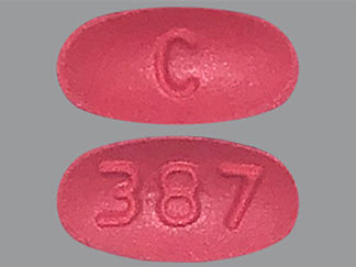 This is a Tablet imprinted with C on the front, 387 on the back.