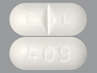 This is a Tablet Er 24 Hr imprinted with C L on the front, 409 on the back.