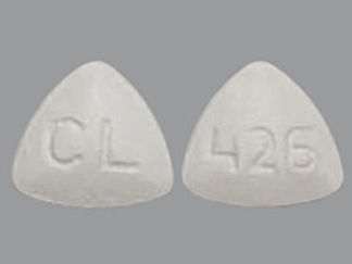 This is a Tablet imprinted with CL on the front, 426 on the back.