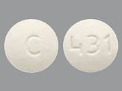 Darifenacin Er: This is a Tablet Er 24 Hr imprinted with C on the front, 431 on the back.