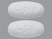 Fenofibrate: Esto es un Tableta blanco oval imprimido con Cipla en la parte delantera, 458 en la parte posterior, y es fabricado por MAJOR PHARMACEU.