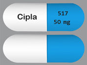 Cyclophosphamide: This is a Capsule imprinted with Cipla on the front, 517  50 mg on the back.