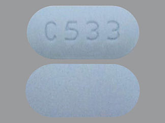 This is a Tablet imprinted with C533 on the front, nothing on the back.