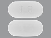 Sevelamer Carbonate: This is a Tablet imprinted with I 8 on the front, nothing on the back.