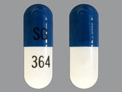 Omeprazole-Sodium Bicarbonate: This is a Capsule imprinted with SG on the front, 364 on the back.