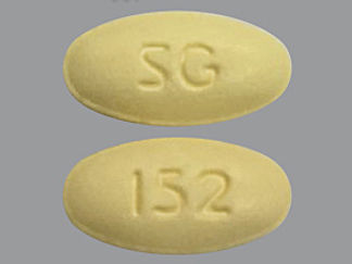 This is a Tablet imprinted with SG on the front, 152 on the back.