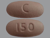 Capecitabine: This is a Tablet imprinted with C on the front, 150 on the back.