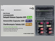 Lansoprazol-Amoxicil-Clarithro: This is a Combination Package imprinted with NATCO or A45 or D on the front, 30 or 63 on the back.