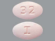 Rosuvastatin Calcium: This is a pink oval Tablet imprinted with I on the front, 32 on the back, and is manufactured by AUROBINDO PHARM.