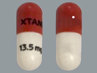 This is a Capsule Sprinkle Er 12 Hr imprinted with XTAMPZA ER on the front, 13.5 mg on the back.