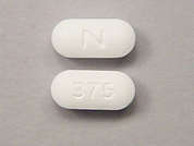 Naproxen Sodium Er: This is a white oblong Tablet Er Multiphase 24 Hr imprinted with N on the front, 375 on the back, and is manufactured by SA3, LLC.