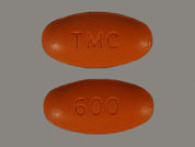 Prezista: This is a Tablet imprinted with 600 on the front, TMC on the back.