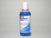 Prevident: This is a blue Solution Non-oral imprinted with nothing on the front, nothing on the back, and is manufactured by COLGATE ORAL PH.