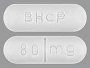 Betapace Af: This is a white oblong Tablet imprinted with BHCP on the front, 80 mg on the back, and is manufactured by COVIS/LEGACY PH.