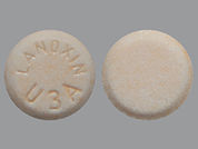 Lanoxin: This is a Tablet imprinted with LANOXIN  U3A on the front, nothing on the back.
