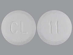 This is a white round Tablet Sublingual imprinted with CL on the front, 11 on the back, and is manufactured by ANI PHARMACEUTI.
