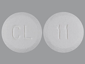 This is a Tablet Sublingual imprinted with CL on the front, 11 on the back.