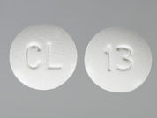 Hyoscyamine Sulfate: This is a Tablet imprinted with CL on the front, 13 on the back.