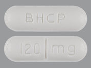 Betapace Af: This is a Tablet imprinted with BHCP on the front, 120 mg on the back.