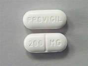 Provigil: This is a white oblong Tablet imprinted with PROVIGIL on the front, 200 MG on the back, and is manufactured by APOTEX CORP.
