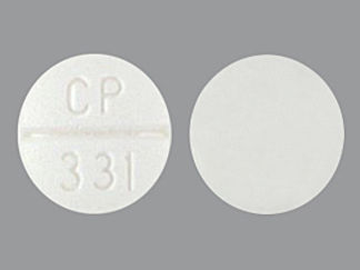 This is a Tablet imprinted with CP  331 on the front, nothing on the back.