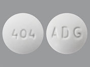 Carbinoxamine: This is a Tablet imprinted with 404 on the front, ADG on the back.