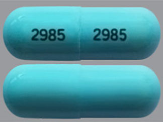 This is a Capsule imprinted with 2985 on the front, 2985 on the back.