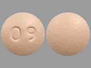 Solifenacin Succinate: Esto es un Tableta imprimido con 09 en la parte delantera, nada en la parte posterior, y es fabricado por None.