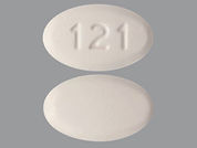 Abiraterone Acetate: Esto es un Tableta imprimido con 121 en la parte delantera, nada en la parte posterior, y es fabricado por None.