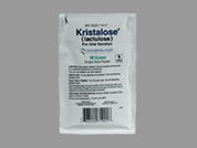 Kristalose: This is a Packet imprinted with nothing on the front, nothing on the back.