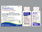 Firvanq: This is a white Solution Reconstituted Oral imprinted with nothing on the front, nothing on the back, and is manufactured by AZURITY PHARMAC.
