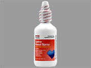 Saline Nasal Spray: This is a Aerosol Spray imprinted with nothing on the front, nothing on the back.