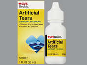 Artificial Tears: This is a colorless Drops imprinted with nothing on the front, nothing on the back, and is manufactured by CVS.