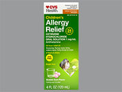 Children'S Allergy Relief: This is a Solution Oral imprinted with nothing on the front, nothing on the back.