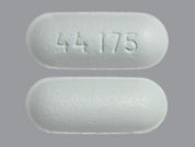 Pain Reliever: This is a Tablet imprinted with 44 175 on the front, nothing on the back.