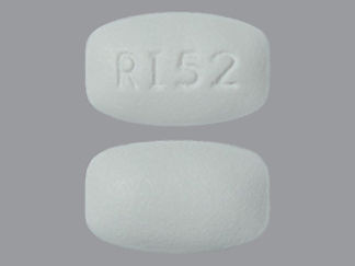 This is a Tablet imprinted with RI52 on the front, nothing on the back.