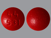 Acetaminophen Extra Strength: This is a Tablet imprinted with 44  531 on the front, nothing on the back.