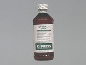 Cytra-3: This is a Solution Oral imprinted with nothing on the front, nothing on the back.
