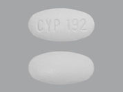 Trinate: This is a Tablet imprinted with CYP 192 on the front, nothing on the back.