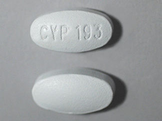 This is a Tablet imprinted with CYP 193 on the front, nothing on the back.