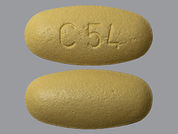 Tribenzor: This is a Tablet imprinted with C 54 on the front, nothing on the back.