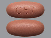 Tribenzor: This is a Tablet imprinted with C57 on the front, nothing on the back.