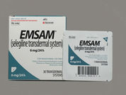 Emsam: This is a Patch Transdermal 24 Hours imprinted with nothing on the front, nothing on the back.