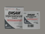 Emsam: This is a Patch Transdermal 24 Hours imprinted with nothing on the front, nothing on the back.