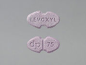 Levoxyl: This is a Tablet imprinted with LEVOXYL on the front, dp  75 on the back.