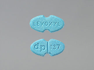 This is a Tablet imprinted with LEVOXYL on the front, dp  137 on the back.
