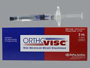 Orthovisc: This is a Syringe imprinted with nothing on the front, nothing on the back.
