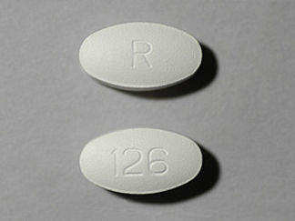 This is a Tablet imprinted with R on the front, 126 on the back.