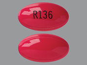 Zenatane: This is a Capsule imprinted with R136 on the front, nothing on the back.