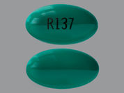 Zenatane: This is a Capsule imprinted with R137 on the front, nothing on the back.